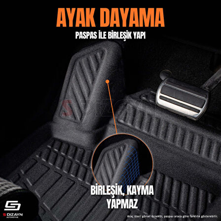 S-Dizayn VW Caddy 3D Pro Havuzlu Paspas 2020 Üzeri A+ Kalite