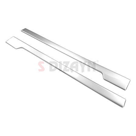 S-Dizayn Ford Courier Krom Sürgülü Kapı Çıtası 2 Prç. 2023 Üzeri A+ Kalite