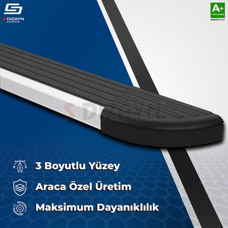 S-Dizayn Volvo XC90 Makyajlı Hybrid Skyline Aluminyum Yan Basamak 203 Cm 2024 Üzeri A+ Kalite