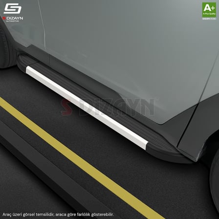 S-Dizayn Peugeot 5008 3 Elektrikli Skyline Aluminyum Yan Basamak 203 Cm 2024 Üzeri A+ Kalite