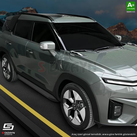 S-Dizayn Opel Grandland 2 Elektrikli Skyline Siyah Yan Basamak 193 Cm 2024 Üzeri A+ Kalite
