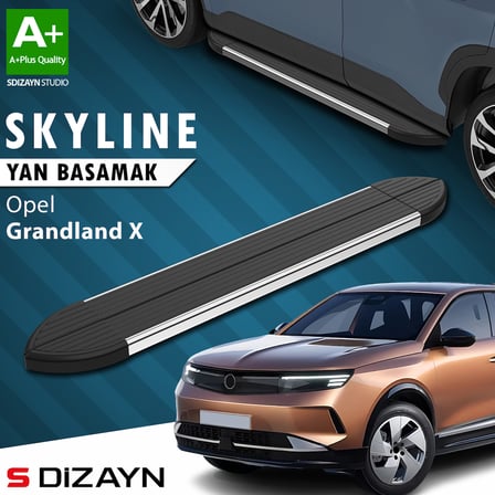 S-Dizayn Opel Grandland 2 Elektrikli Skyline Krom Yan Basamak 193 Cm 2024 Üzeri A+ Kalite