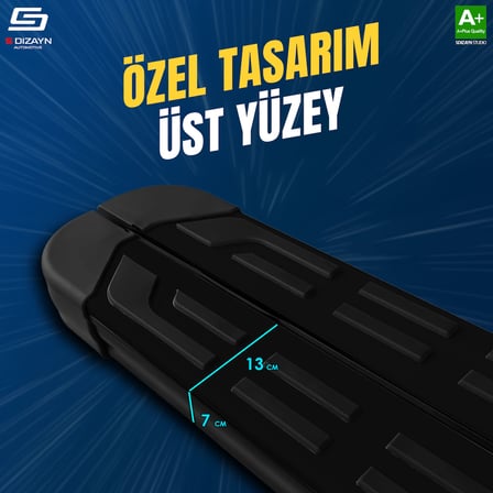 S-Dizayn Volvo XC90 Makyajlı Benzinli S-Plus Siyah Yan Basamak 203 Cm 2024 Üzeri A+ Kalite