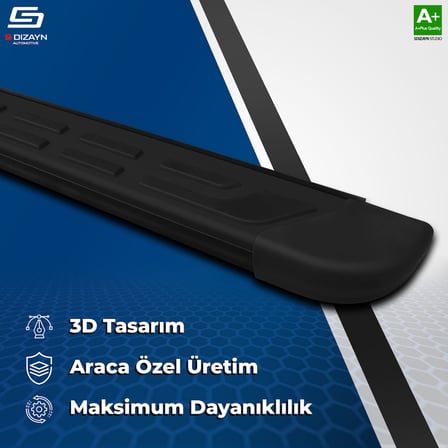 S-Dizayn Volvo XC90 Makyajlı Benzinli S-Plus Siyah Yan Basamak 203 Cm 2024 Üzeri A+ Kalite