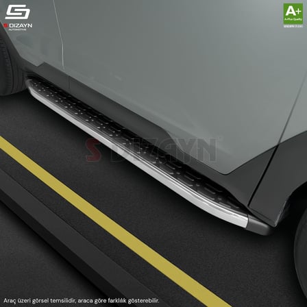 S-Dizayn Volvo XC90 Makyajlı Benzinli Evo Krom Yan Basamak 203 Cm 2024 Üzeri A+ Kalite