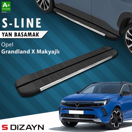 S-Dizayn Opel Grandland X Makyajlı Hybrid S-Line Krom Yan Basamak 183 Cm 2021-2024 A+ Kalite