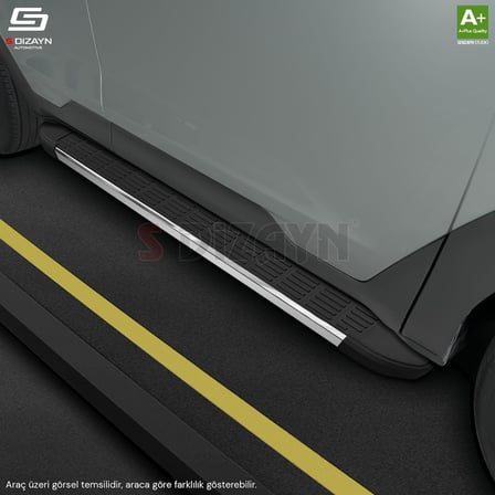 S-Dizayn Opel Grandland X Makyajlı Hybrid S-Line Krom Yan Basamak 183 Cm 2021-2024 A+ Kalite