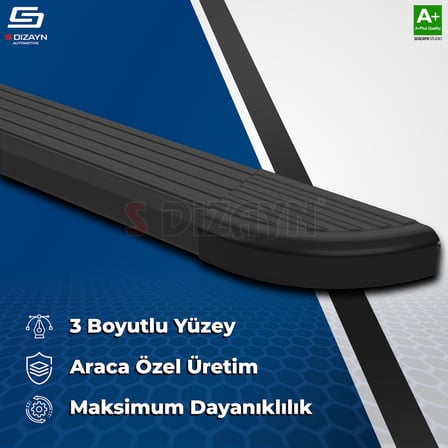 S-Dizayn Opel Grandland X Makyajlı Hybrid Skyline Siyah Yan Basamak 183 Cm 2021-2024 A+ Kalite