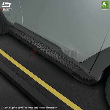S-Dizayn Opel Grandland X Makyajlı Hybrid NewLine Siyah Yan Basamak 183 Cm 2021-2024 A+ Kalite