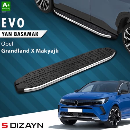 S-Dizayn Opel Grandland X Makyajlı Hybrid Evo Krom Yan Basamak 183 Cm 2021-2024 A+ Kalite