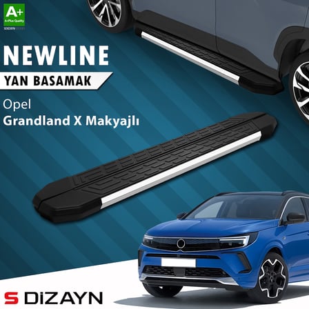 S-Dizayn Opel Grandland X Makyajlı Hybrid NewLine Krom Yan Basamak 183 Cm 2021-2024 A+ Kalite