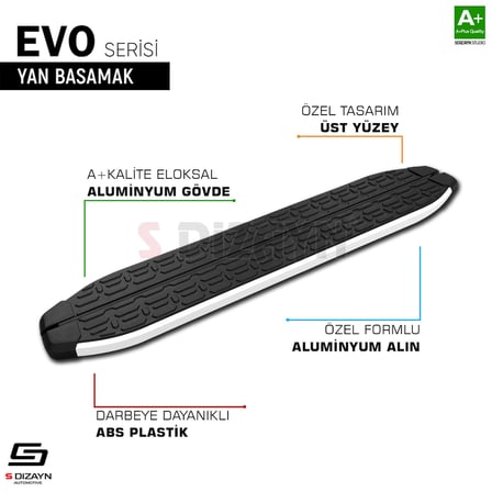 S-Dizayn Hyundai Staria Evo Aluminyum Yan Basamak 233 Cm 2021 Üzeri A+ Kalite