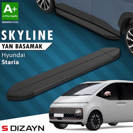 S-Dizayn Hyundai Staria Skyline Siyah Yan Basamak 233 Cm 2021 Üzeri A+ Kalite