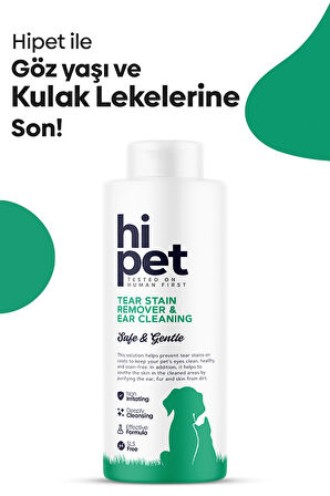 HiPet Köpek Göz Çevresi/ Gözyaşı Lekesi Temizleme/ Kulak Temizleme Solüsyonu