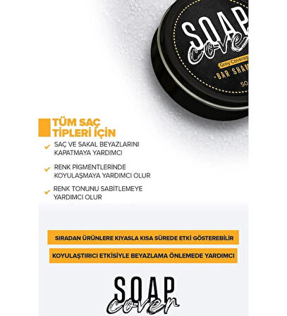 SoapCover Saç Beyazlık Gidermeye Yardımcı Katı Şampuan