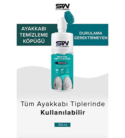 Shoewell Fırçalı Spor Ayakkabı Temizleyici Köpük