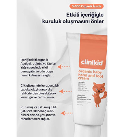Clinikid Doğal El ve Ayak Nemlendirici Kremi