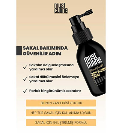 Mustculine Sakal Uzamasını&Kalınlaşmasını Destekleyen Sprey