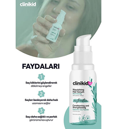 Clinikid Anneler Için Onarıcı Ve Güçlendirici Saç Bakım Serumu