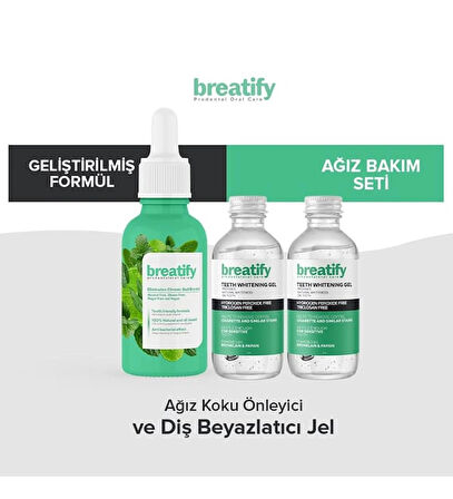 Breatify Ağız Kokusu Önleyici Damla & Breatify Diş Beyazlatıcı Jel(x2) Set