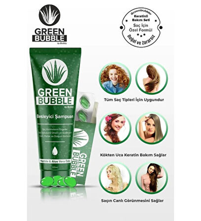 Green Bubble Kapsüllü Keratin Saç Bakımı Botoks Seti