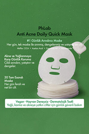 Phlab Anti Acne Daily Quick Günlük 30'lu Maske