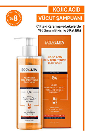 bodylita Kojik Asit Kararma Ve Cilt Aydınlatıcı Duş Jeli