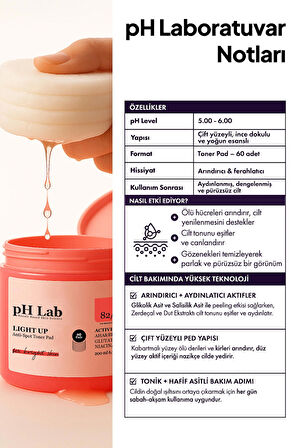 Phlab Light Up Aydınlatıcı Ve Canlandırıcı Toner Pedi