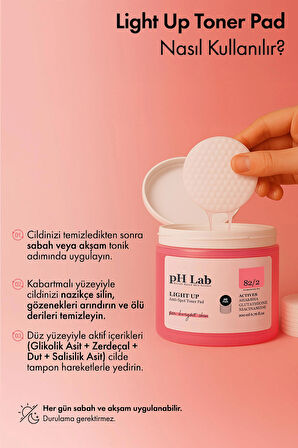 Phlab Light Up Aydınlatıcı Ve Canlandırıcı Toner Pedi