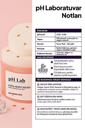 Phlab Collagen Night Somon DNA'lı Gece Bakım Toner Pedi