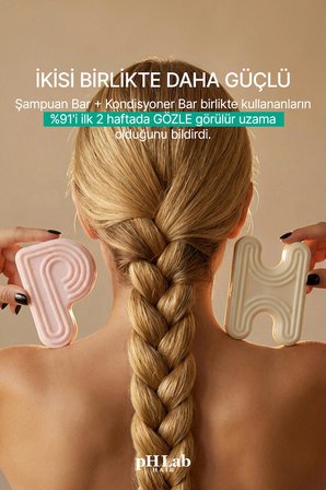 PhLab Hair Fermente Pirinç Suyu & Protein Complex Katı Saç Şampuanı, Onarıcı, Hızlı Uzama Etkili