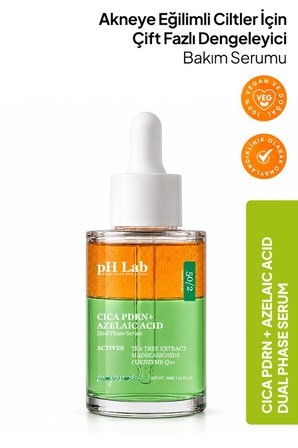 Phlab Akneye Eğilimli Ciltler için CİCA + AZELAIC ACID Çift Fazlı Dengeleyici Serum