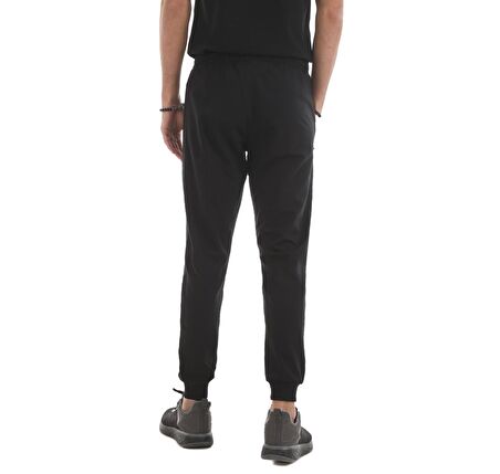 Siyah Fermuar Cepli Standart Kalıp Jogger Erkek Eşofman Alt - 84651 | L
