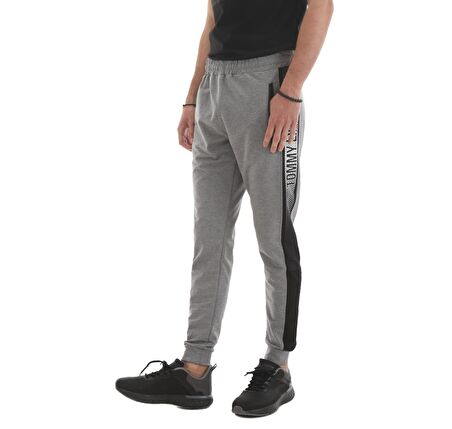 LT06ER-84657-GBMEL Tommy Life Erkek Eşofman Jogger Erkek Eşofman Altı Gri