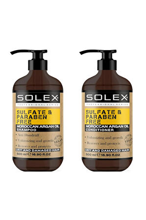 Sülfatsız Parabensiz Argan Yağlı Şampuan + Argan Yağlı Saç Kremi 500 ML+ 500 ML