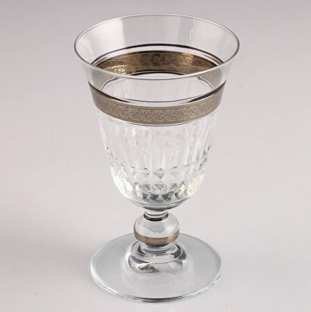 Paşabahçe 44469 BAKARA DEKOR BY EZGI  AYAKSIZ KADEH-PLATIN
