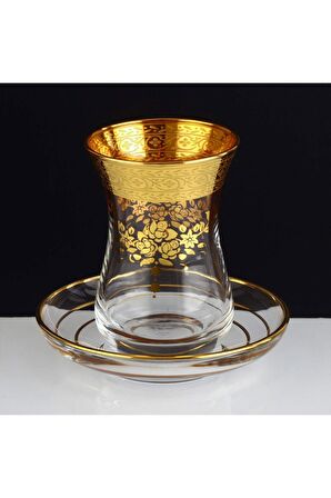 Kristal Macit Gold Çay Takımı--561-201