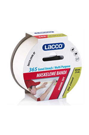 Lacco Krepe Maskeleme Bandı 48 mm x 25 M Kod365