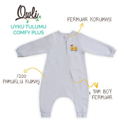 Owli Uyku Tulumu Comfy Plus Gri 4-5 Yaş