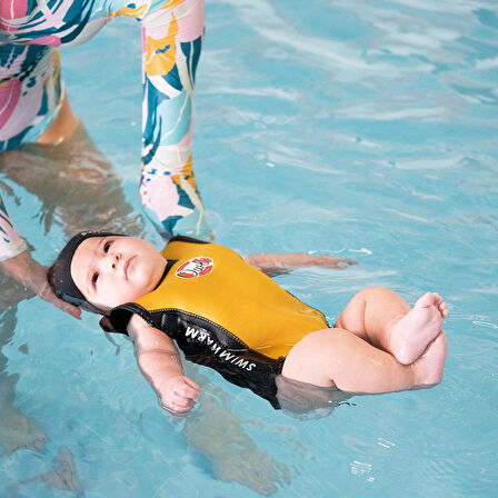 Owli Swimwarm Üşütmeyen Bebek Mayosu Sarı - Siyah