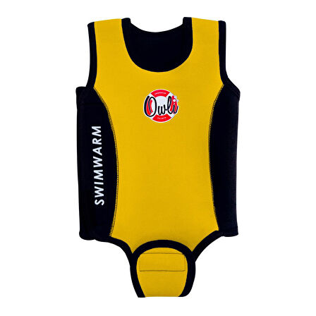 Owli Swimwarm Üşütmeyen Bebek Mayosu Sarı - Siyah