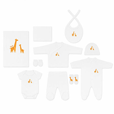 Owli PureCotton Yenidoğan Seti - 10 Parça Lil Giraffe