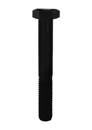 Civtec DIN 931 AKB 8.8 Kalite Çelik Cıvata Siyah Metrik 20x80 100 Adet