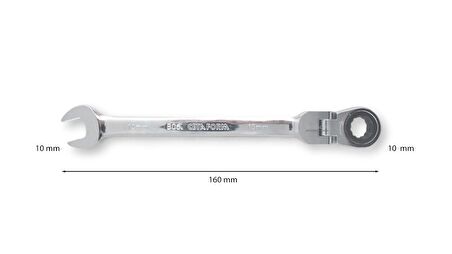 Ceta Form 10 mm Mafsallı Cırcırlı Kombine Anahtar B06-10