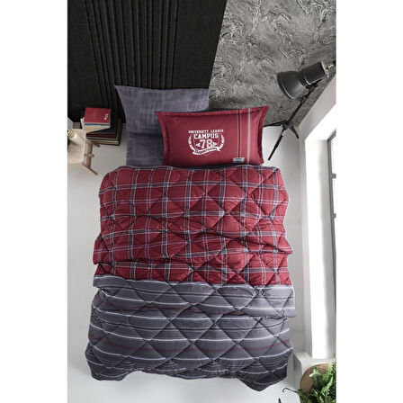 Clasy Ranforce Tek Kişilik Uyku Seti Campus V1 Bordo