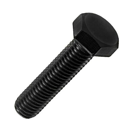Civtec DIN 933 AKB Tam Diş 8.8 Kalite Çelik Cıvata Siyah 27x65 20 Adet