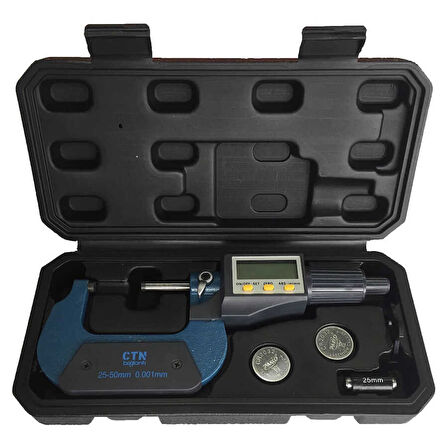 CTN 5202-50 Dijital Mikrometre Geniş Ekran (25-50mm Ölçme)
