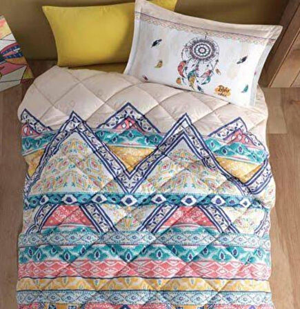 Clasy %100 Pamuk Ranforce Çift Kişilik Silikon Yorgan 195 x 215 Boho