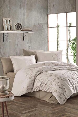 Clasy Çift Kişilik Saten Nevresim Takımı Terra Kahve