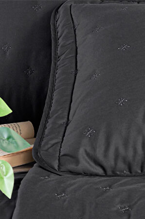 Clasy Aspendos Füme Tek Kişilik Microfiber Yatak Örtüsü